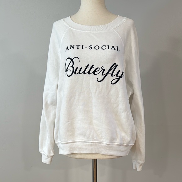 Wildfox Anti-Social Butterfly Sweatshirt - Picture 5 of 8